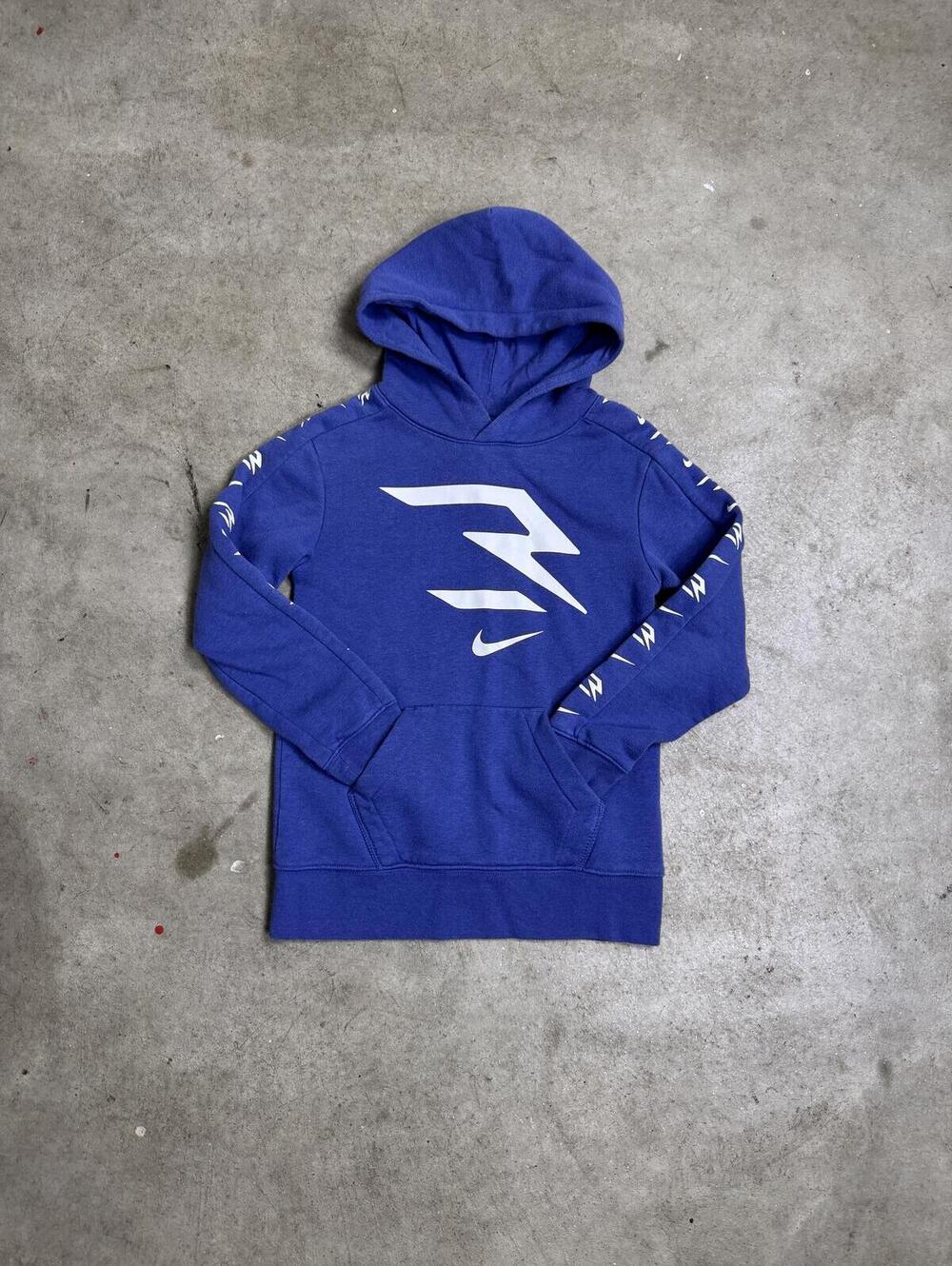 Nike Russell Wilson RW Pullover Hoodie Blue Youth S